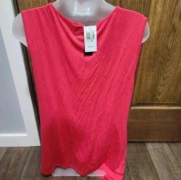GRACE ELEMENTS tank SLEEVELESS ruffle front Top XXL 2XL NEW WITH TAGS - Picture 3 of 6